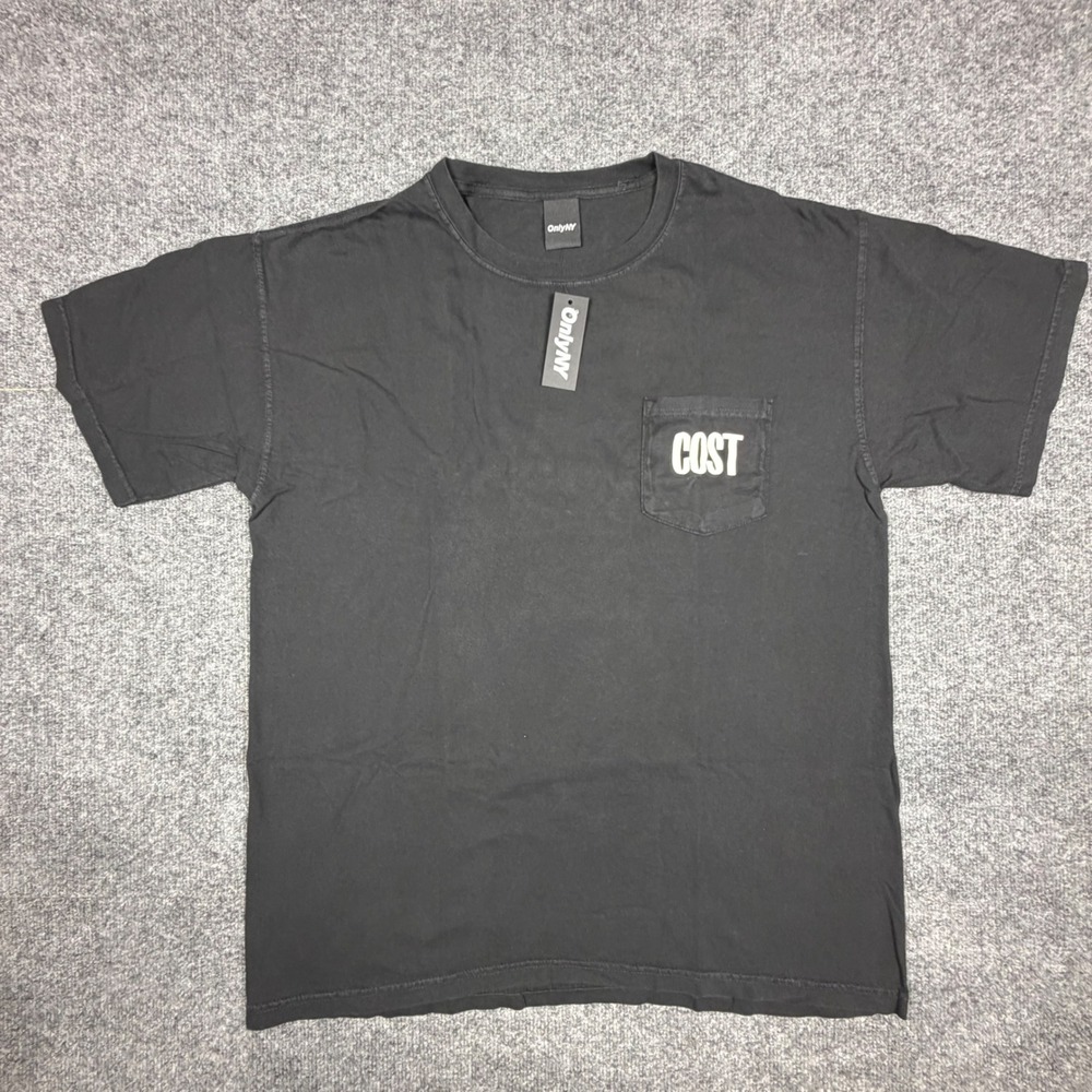 Only NY COST Marks The Spot Pocket T-Shirt Black Mens Large Graphic Streetwear